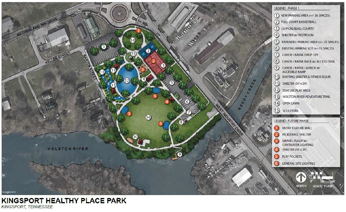 Kingsport Healthy Place Park plan